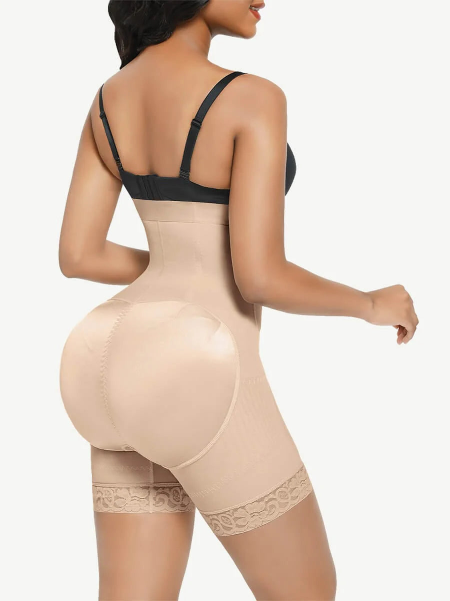 Aurasize Butt Lift High Waisted Shapewear Shorts with Four Steel Bones