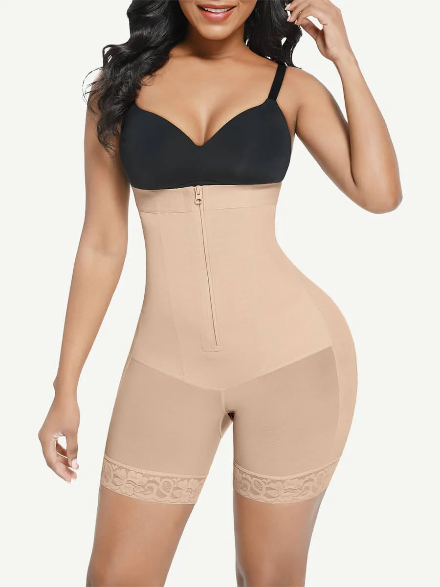 Aurasize Butt Lift High Waisted Shapewear Shorts with Four Steel Bones