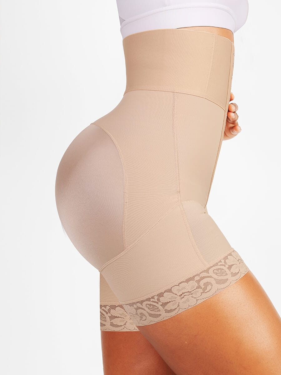 Aurasize 3-bones Triple-breasted High-waisted Elastic Body Butt Lifter