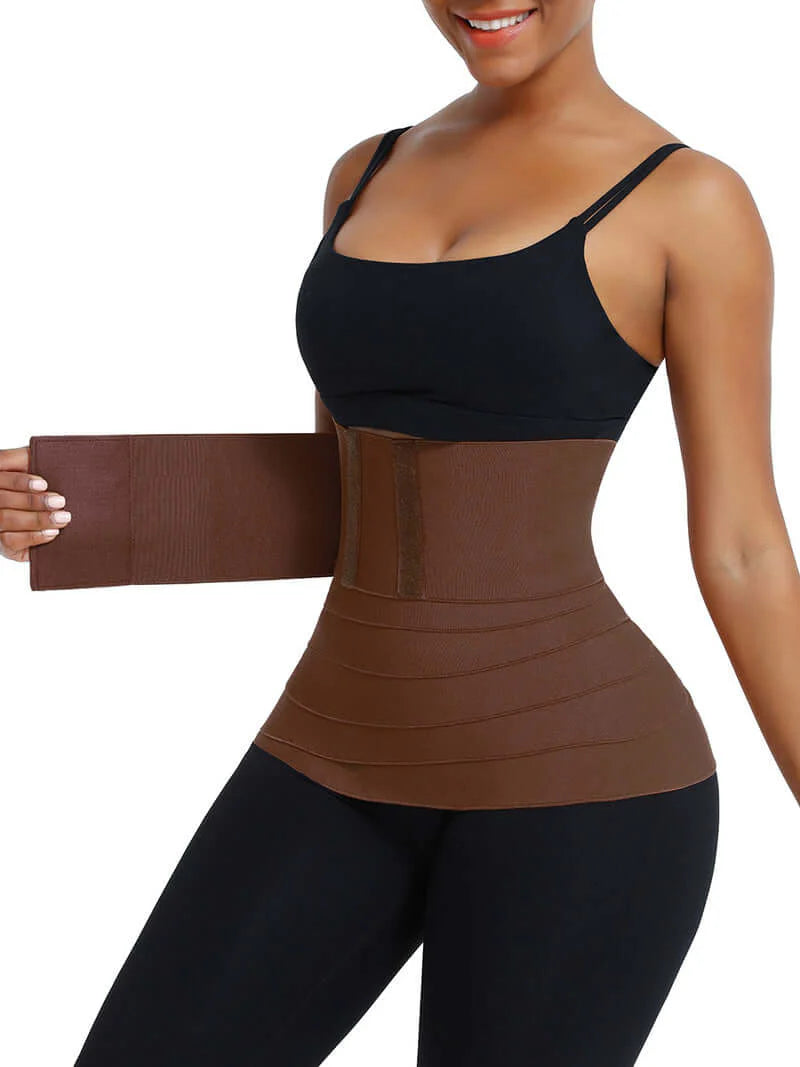 Aurasize Black Latex Tummy Wrap Compression Band Higher Power